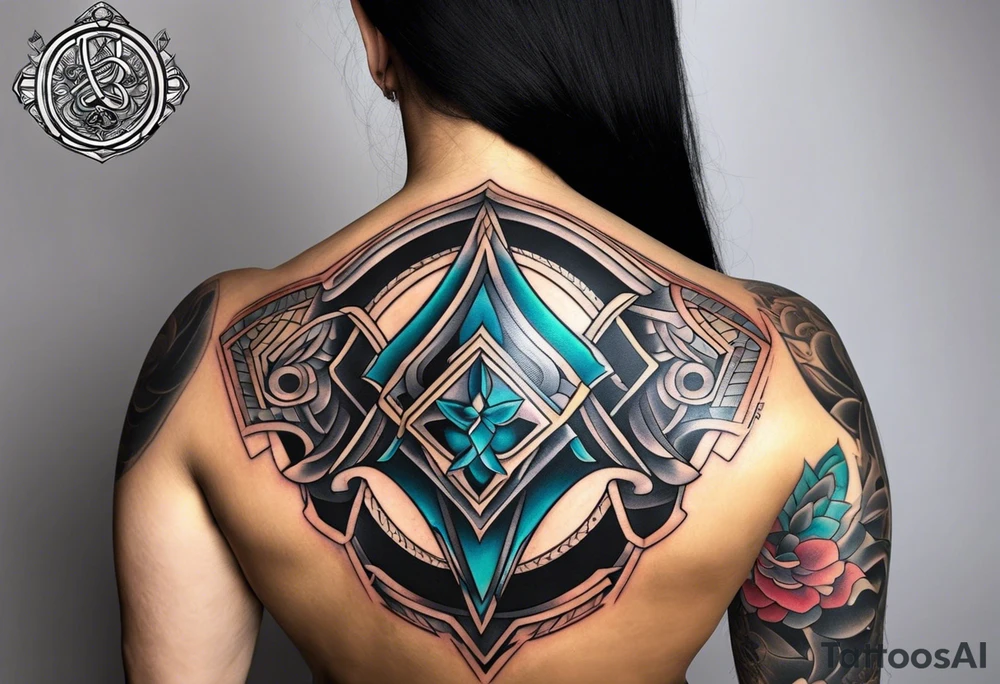 shield knot shoulder tattoo tattoo idea