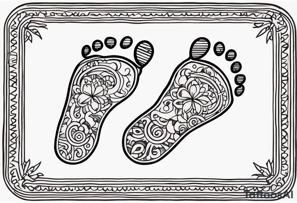 Baby foot prints tattoo idea