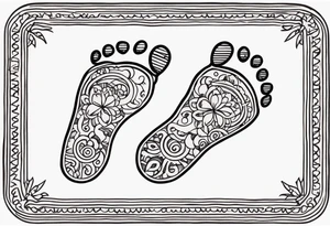 Baby foot prints tattoo idea