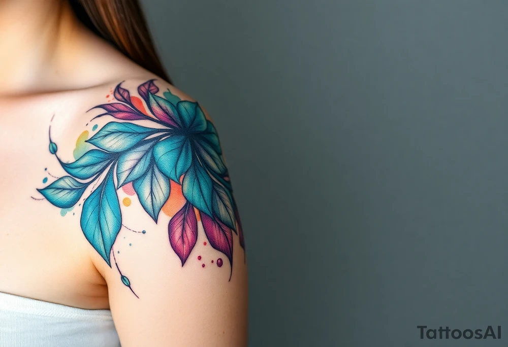 Desenhe uma tatuagem que simbolize força, liberdade e conexão com a multiplicidade da vida, incorporando elementos abstratos e fluidos, com linhas que sugiram movimento e transformação contínua. Evite clichês e busque um design original e significativo. tattoo idea