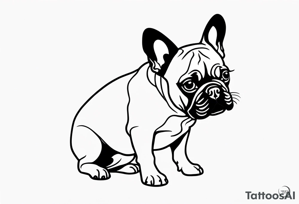 french bulldog tattoo idea