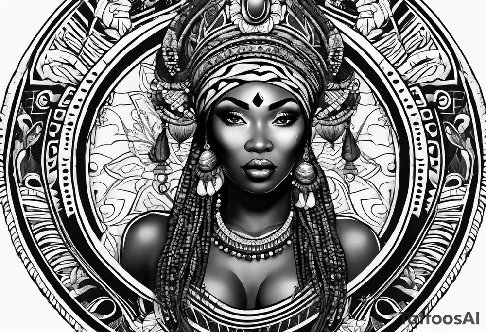 Mami wata african tattoo idea