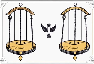 egyptian ank cross and the swings with eyes inside. tattoo idea