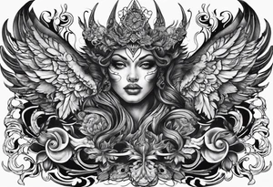 angelish devil tattoo idea
