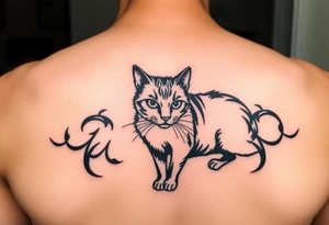 black cat tattoo idea