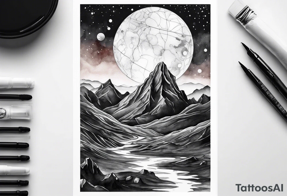 Mars landscape tattoo idea