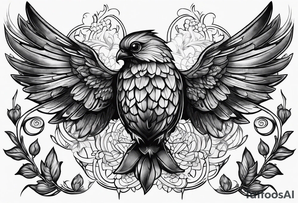 acorn, wings tattoo idea