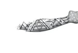 Geometry triangles with ethernal symbol tattoo idea