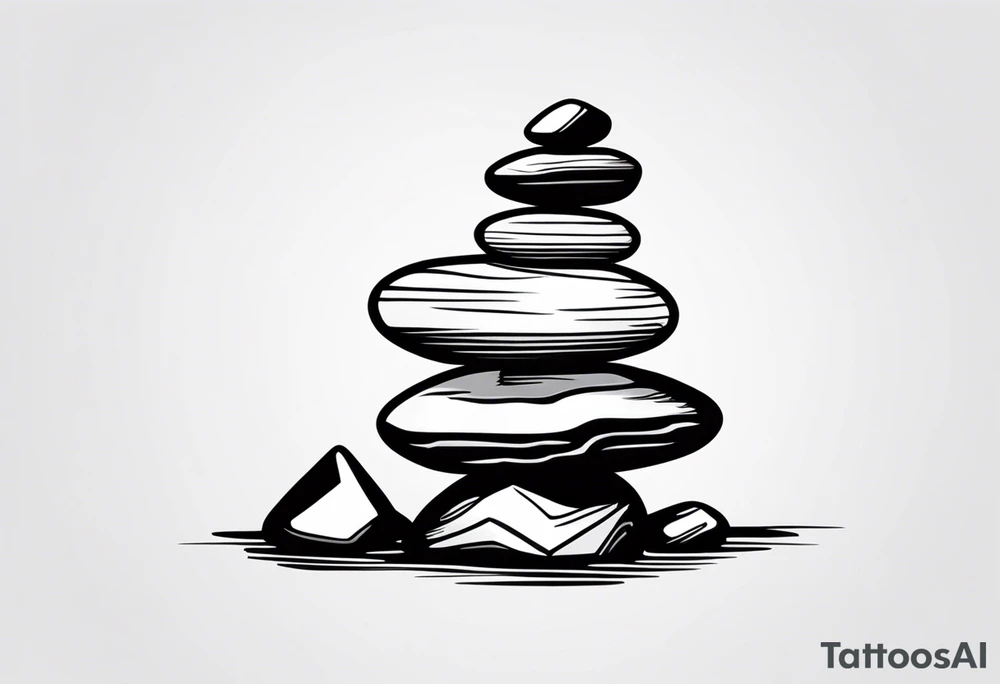 Rocks stacked on top of each other tattoo idea