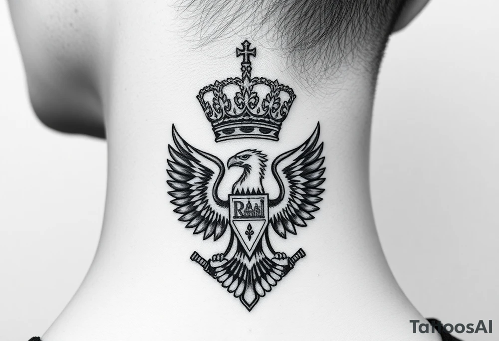 St. George 
Russian imperial crown above the eagle
Crossed swords or a Russian sabre
The Kremlin or St. Basil's Cathedral scene tattoo idea
