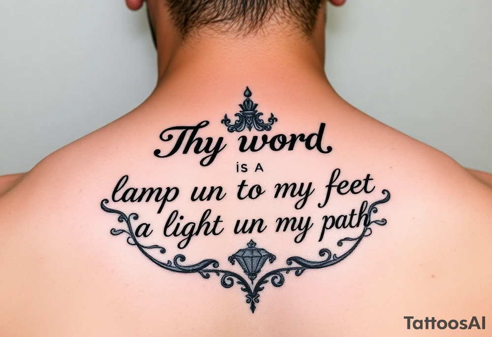 "Thy word is a lamp unto my feet a light unto my path." tattoo idea