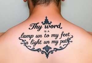 "Thy word is a lamp unto my feet a light unto my path." tattoo idea