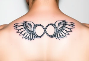 Infinity loop with suggested wings tattoo idea