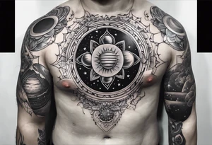 solar system, on spine tattoo idea