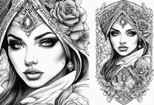 full sleeve in Gothic style tattoo idea
