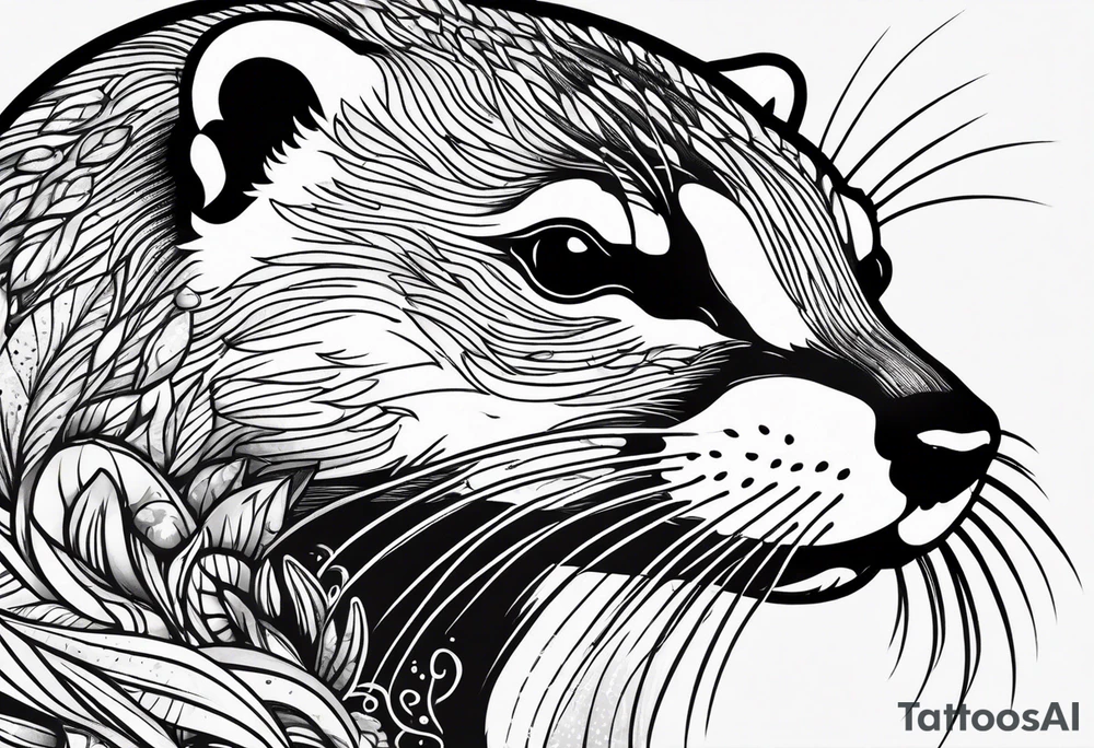 Female otter tattoo idea