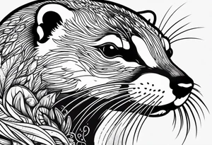Female otter tattoo idea
