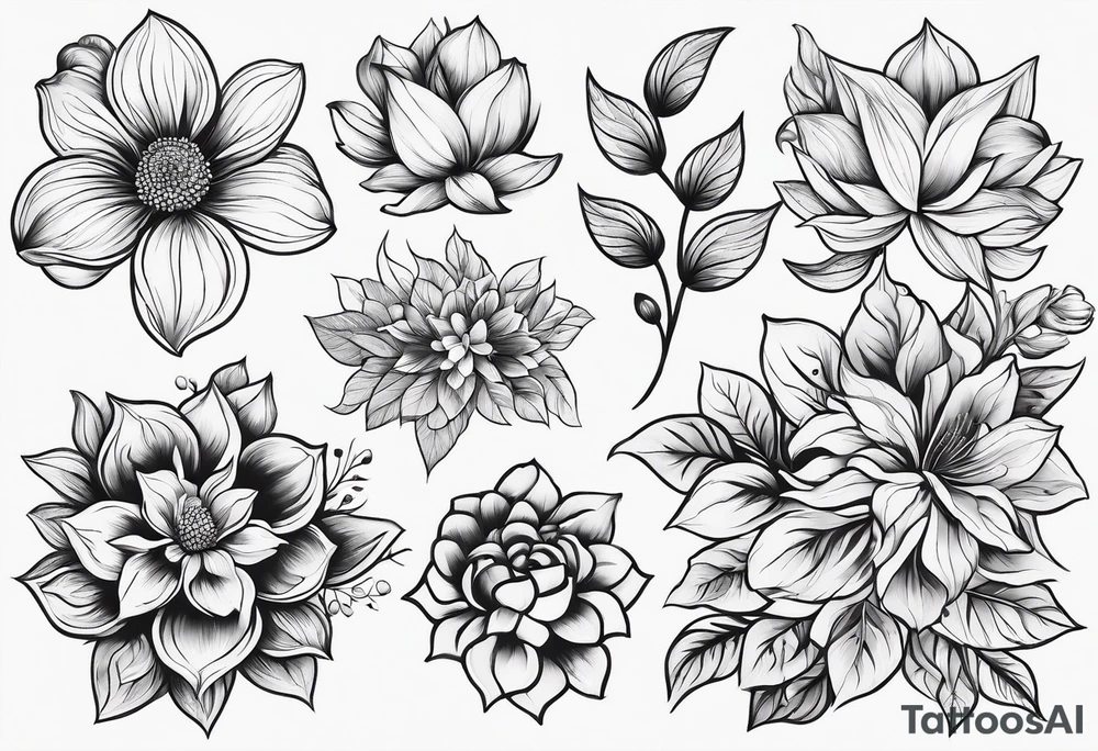 Flowers tattoo idea