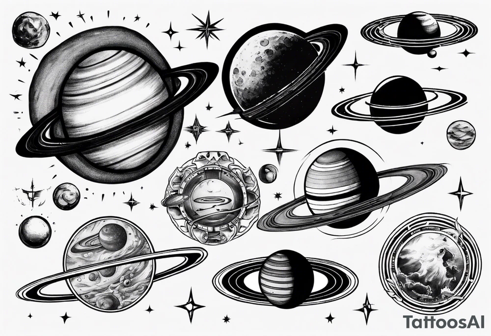 saturn tattoo idea