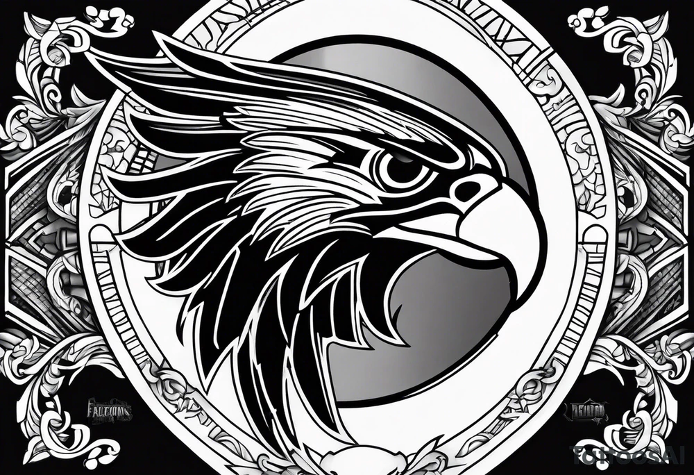 half sleeve with atlanta falcons, one piece, air force tattoo idea