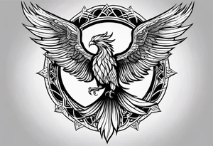 Phoenix rising from ashes tattoo idea