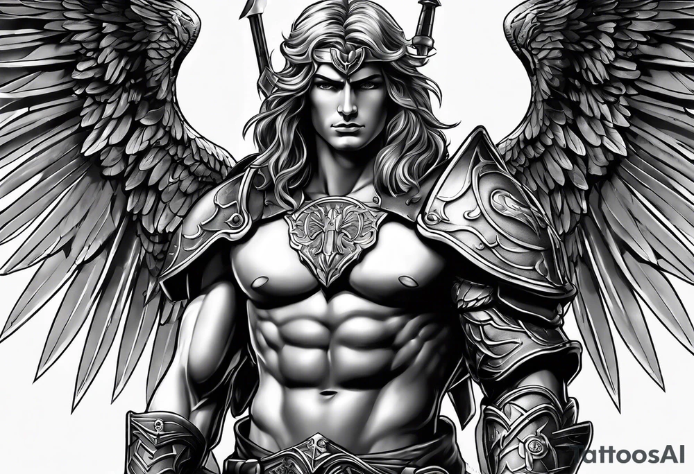 archangel warrior tattoo idea