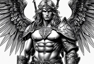 archangel warrior tattoo idea