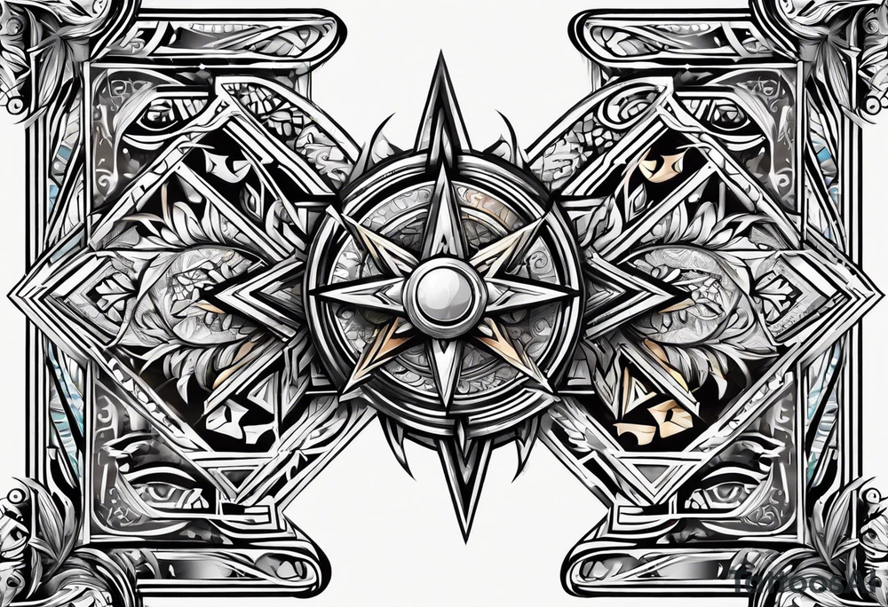 free masonry symbol , rectangle tattoo idea