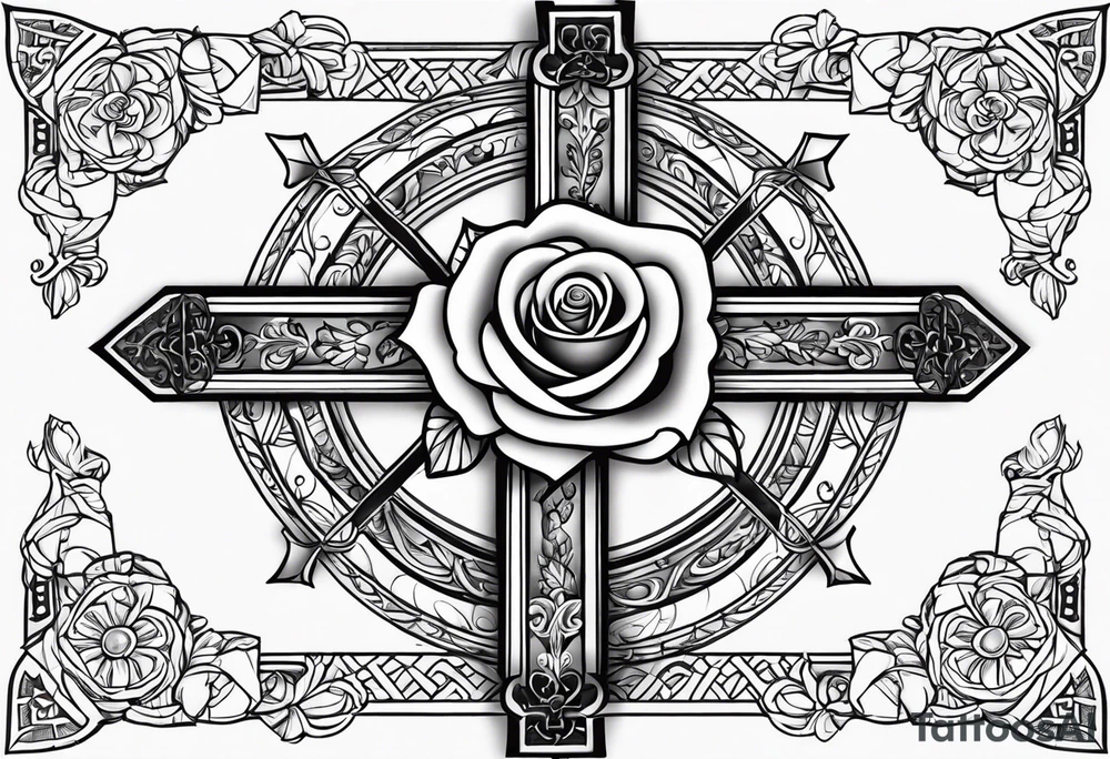 Forearm:Cross-rose-dove-proverbs 3:5 in side cross tattoo idea Forearm:Cross-rose-dove-proverbs 3:5 in side cross tattoo idea