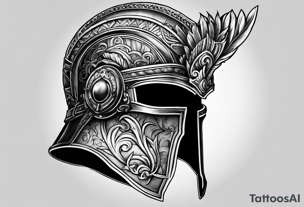 Roman helmet tattoo idea