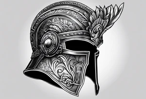 Roman helmet tattoo idea