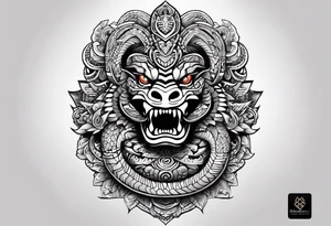 Aztec snake tattoo idea