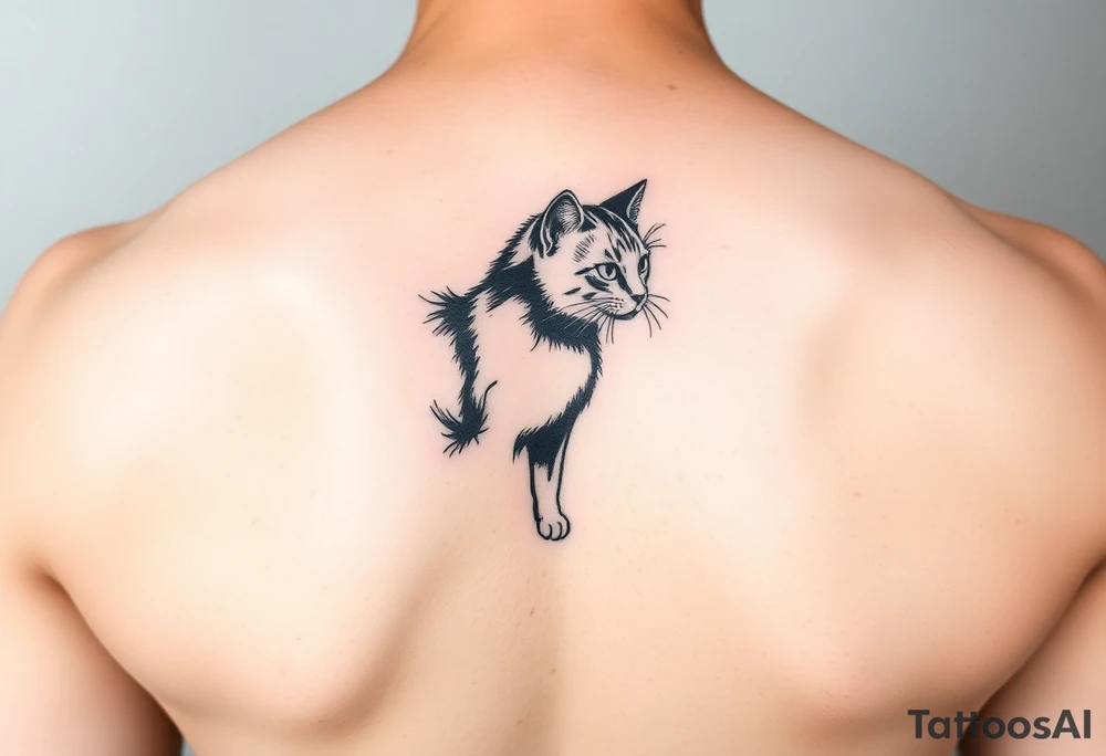 black cat tattoo idea