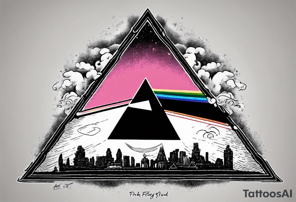 Pink Floyd album cover dark side of the moon. Gay pride tattoo idea