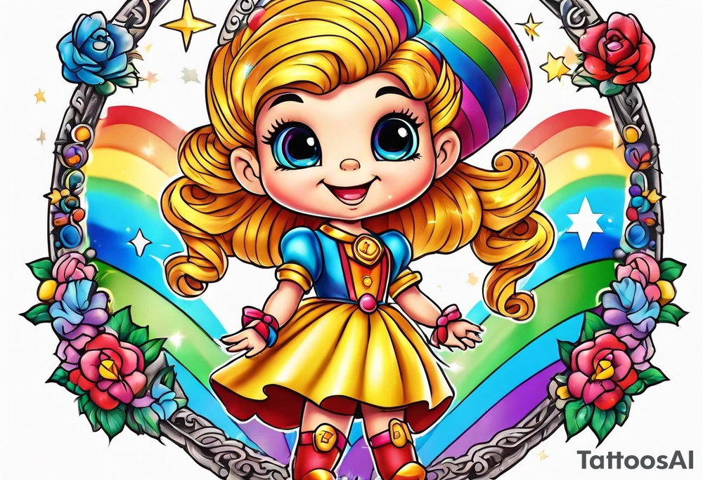Rainbow brite tattoo idea