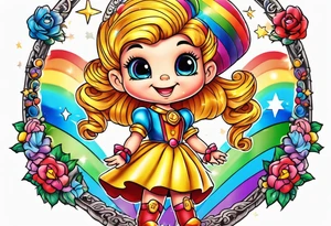 Rainbow brite tattoo idea
