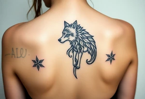Little red riding hood nursery rhyme big bad wolf tattoo idea