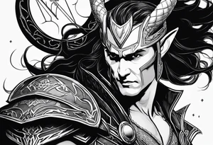 Loki with his scepter but not the marvel version tattoo idea