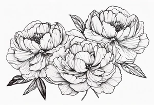peony flowers tattoo idea