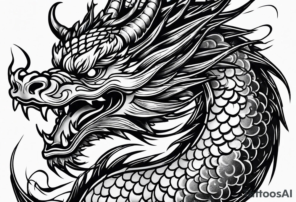 Chinese dragon tattoo idea