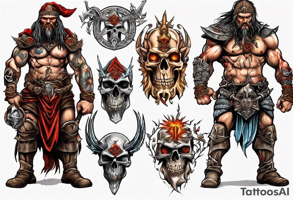 pagan warlord tattoo idea