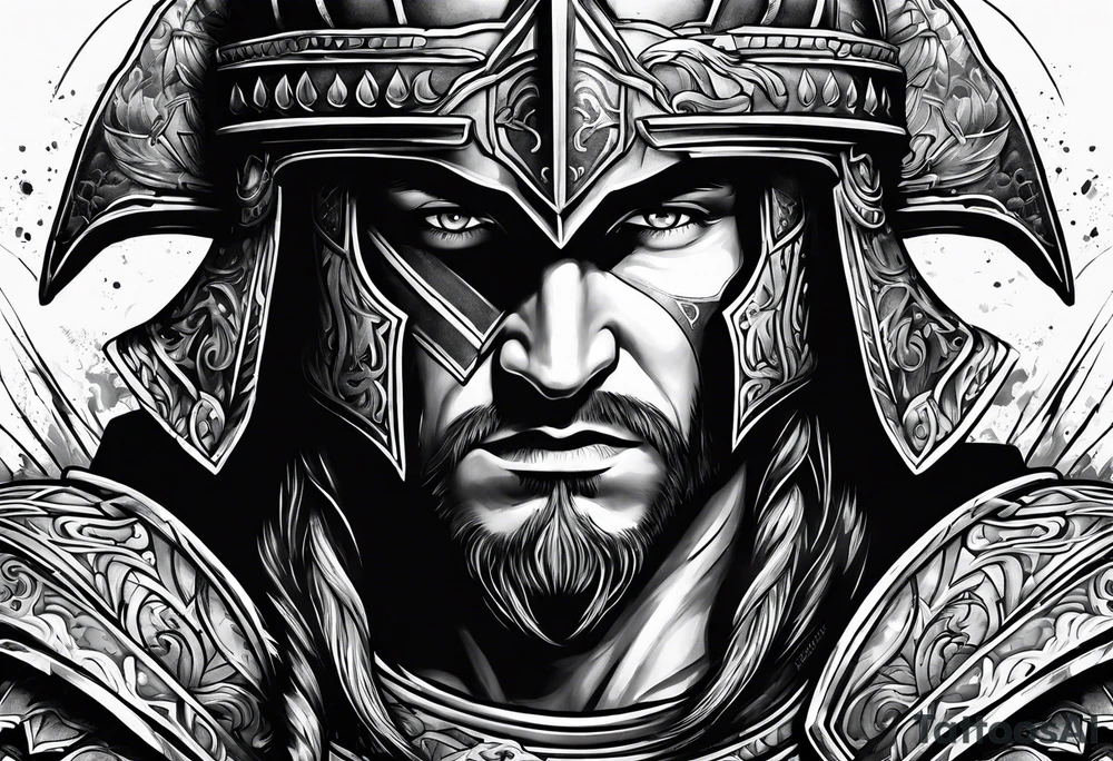 spartan warrior tattoo idea