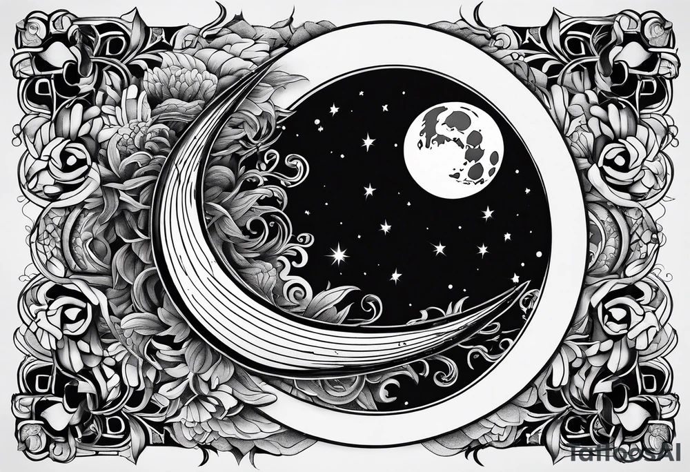Moon tattoo idea