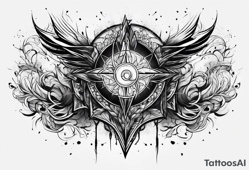 lightning like veins tattoo idea