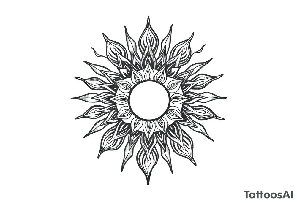 Sun tattoo idea