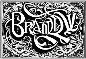 Gram that reads brandy in one oriantation and Shane in the opposite tattoo idea