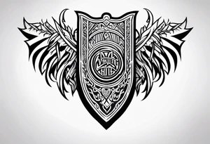 Valhalla viking gods shield hatchet sword tattoo idea