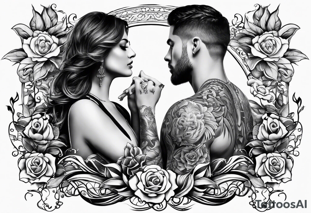 chest tattoo : 
mom and son tattoo idea