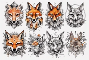 sonne, eule  wald, fuchs 
baum, sapere aude, Wasser, fisch tattoo idea