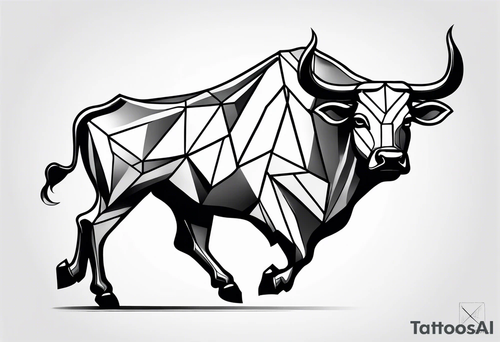 mountain, cycle, bull tattoo idea